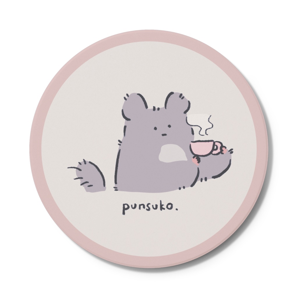 punsuko コースター ほっとひといきver.
