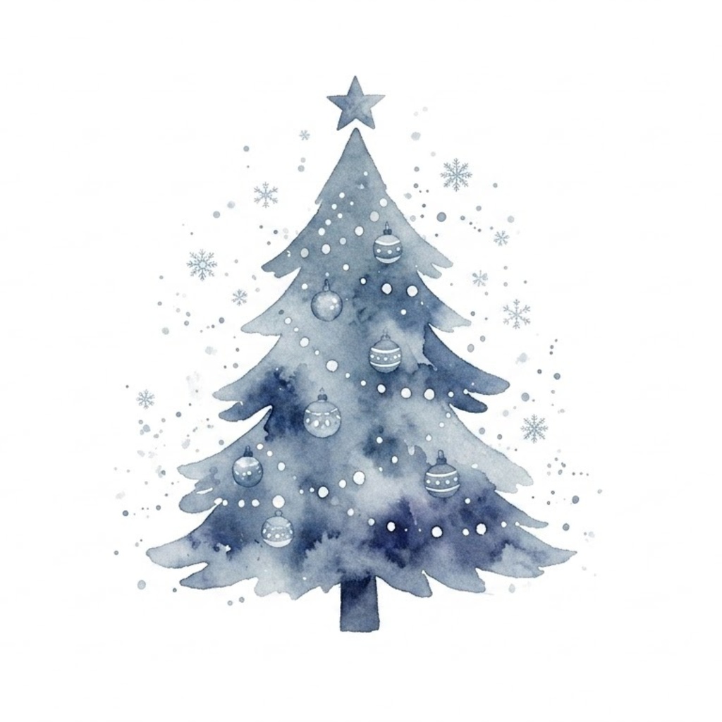 【デジタルペーパー】大人シックな北欧クリスマス|ダスティーブルー&シームレス背景素材 10 枚セット|商用利用可・高解像度PNG