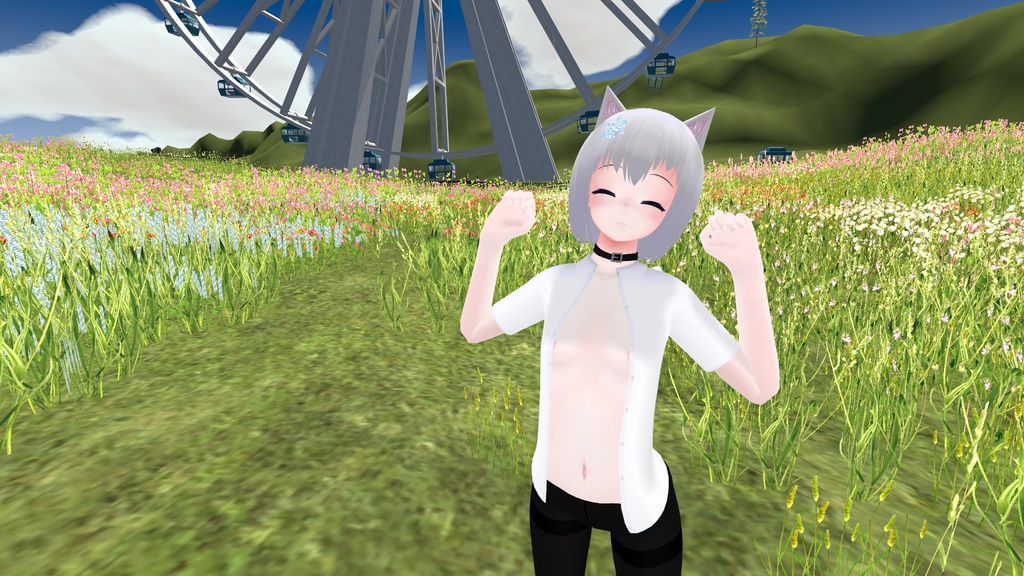 ミーシェちゃんの涼しげなシャツ