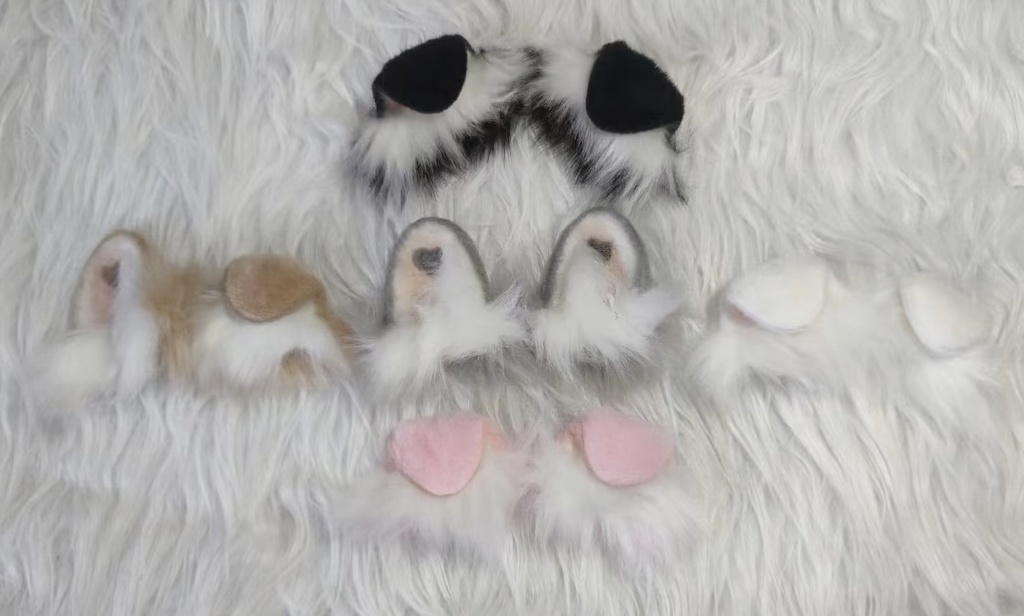 【10月出荷準備中】1/3ドール MDD/DD&人間用 ハートうさぎ ミミとしっぽ セット