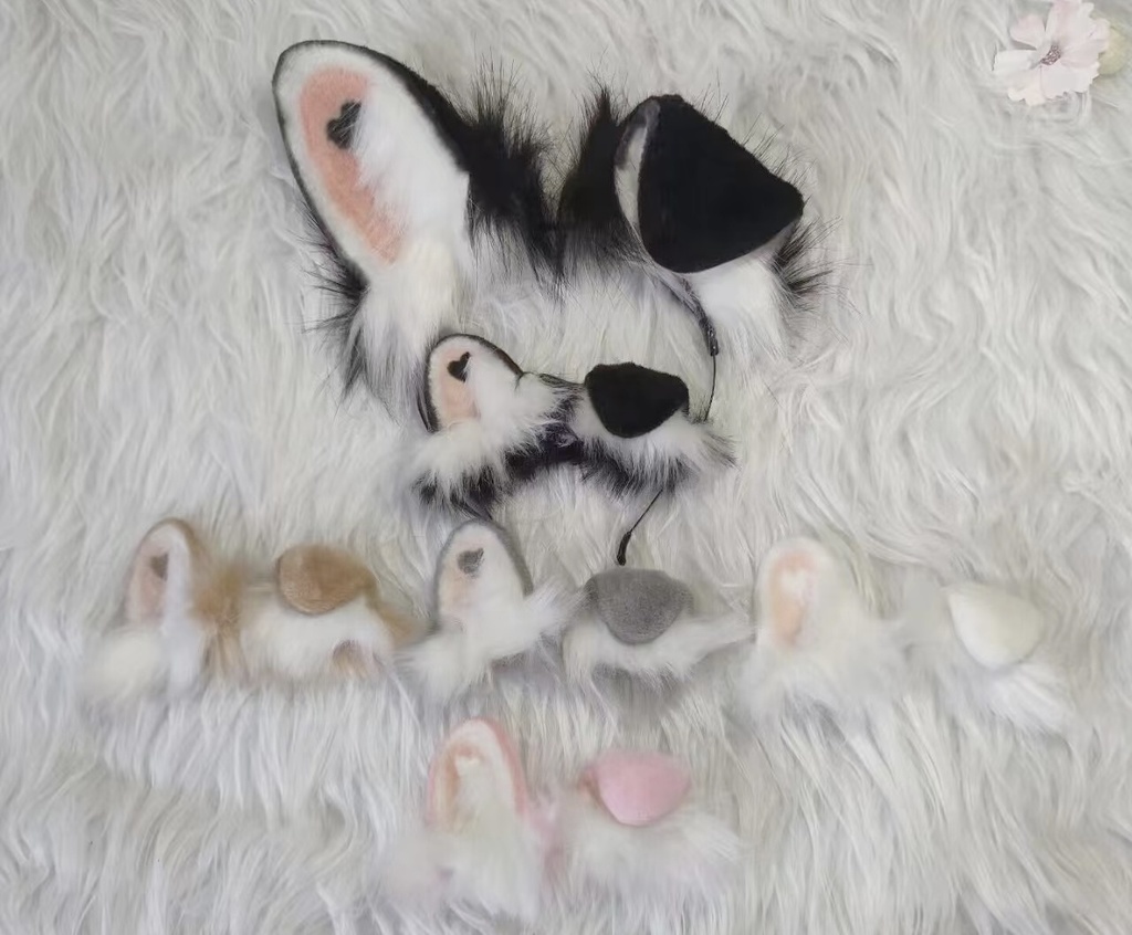 【10月出荷準備中】1/3ドール MDD/DD&人間用 ハートうさぎ ミミとしっぽ セット