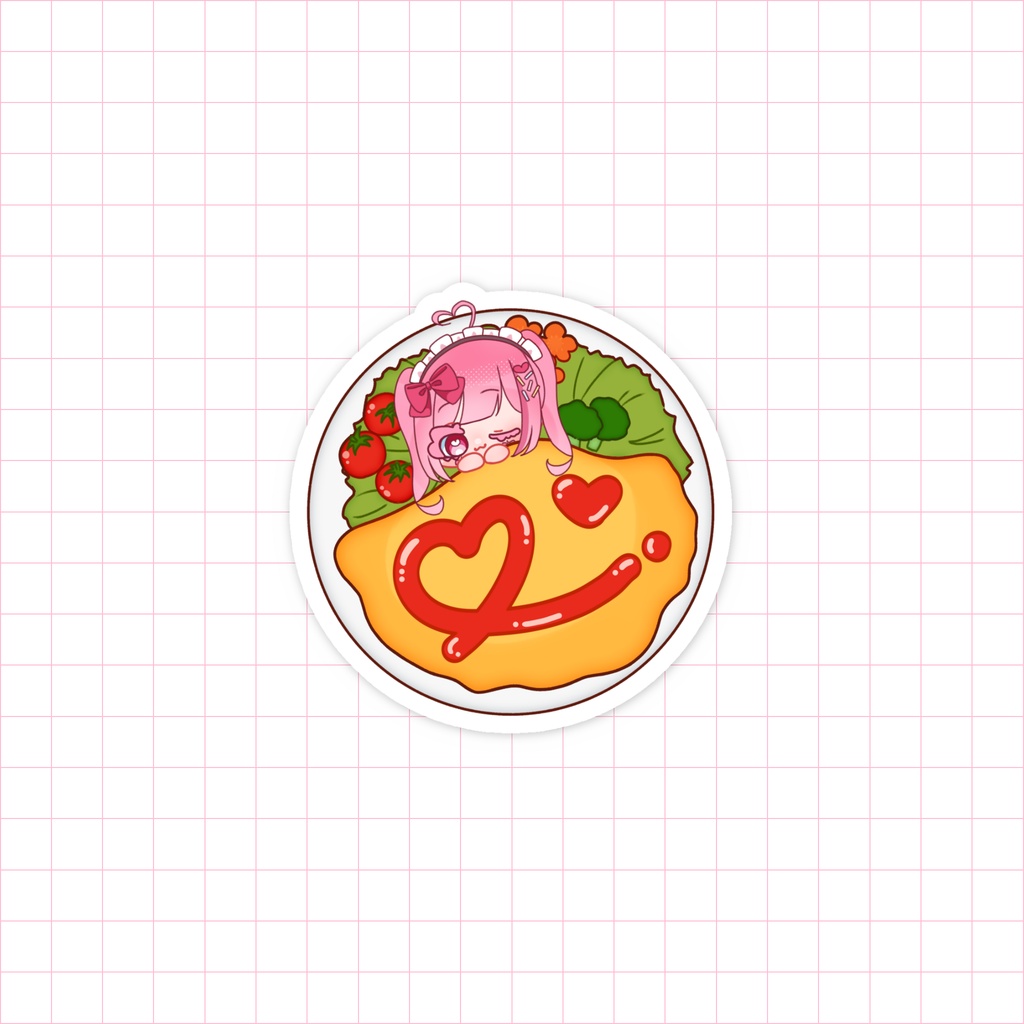 きゅん♡おむステッカー