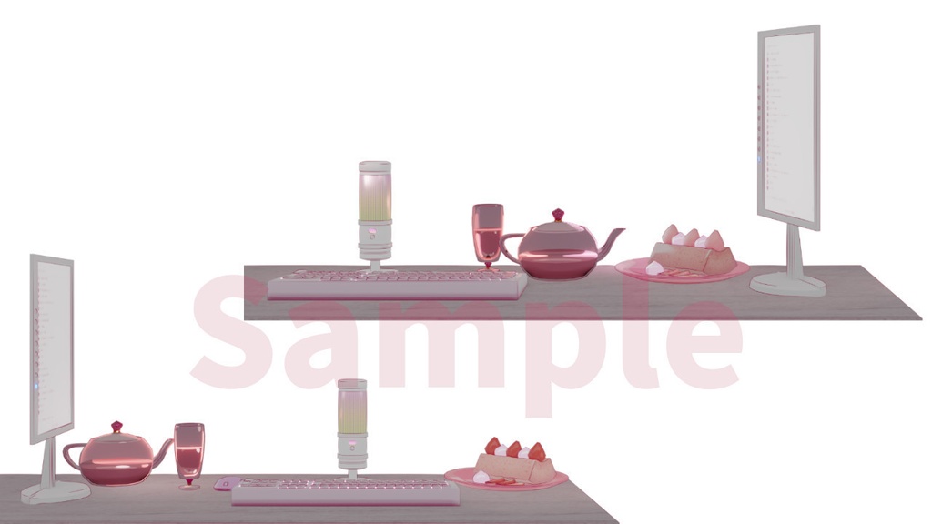 動く配信背景│黄昏ピンクの部屋 全2色 ループ可