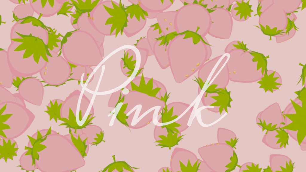 いちごが大量に降り続ける動く待機画面 ループ可 全7色