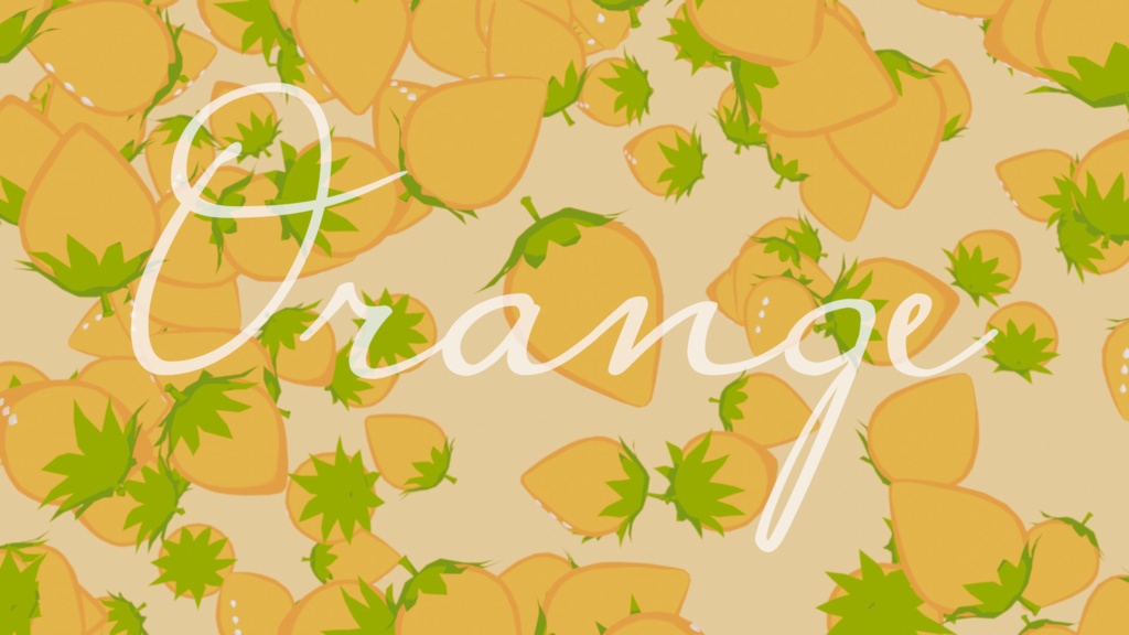 いちごが大量に降り続ける動く待機画面 ループ可 全7色