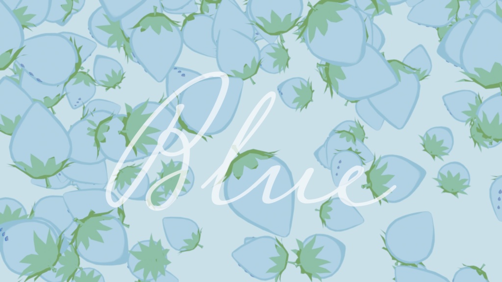 いちごが大量に降り続ける動く待機画面 ループ可 全7色