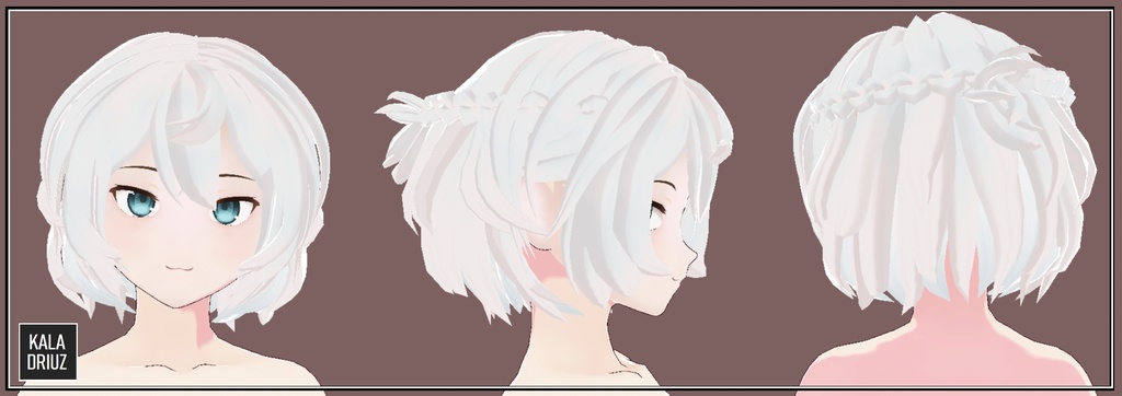 White Short Hair for Vroid