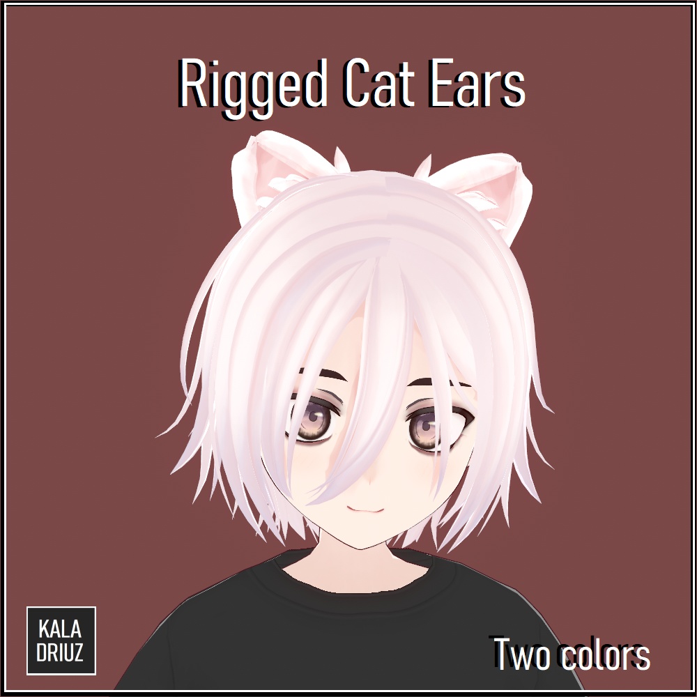 Rigged Cat Ears | Blonde and White Ears