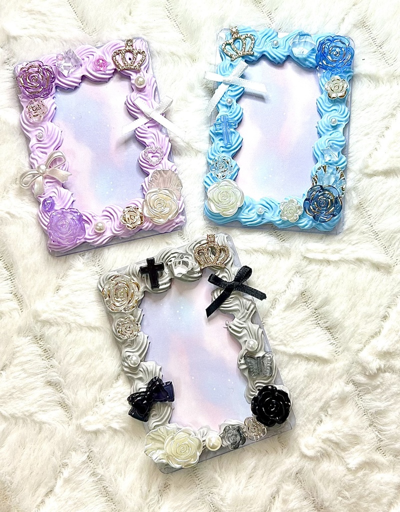 B8 ホイップデコ　トレカケース　薔薇/リボン/王冠