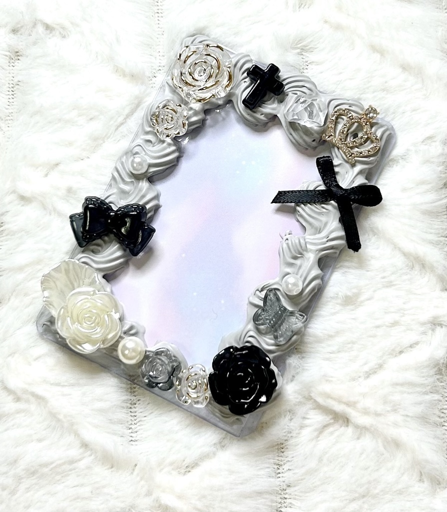 B8 ホイップデコ トレカケース 薔薇/リボン/王冠