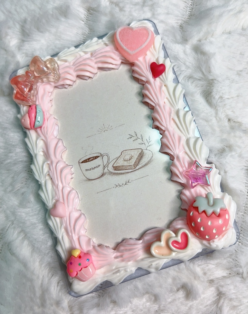 B8 ホイップデコ トレカケース パステルカラー ハート/リボン/お菓子