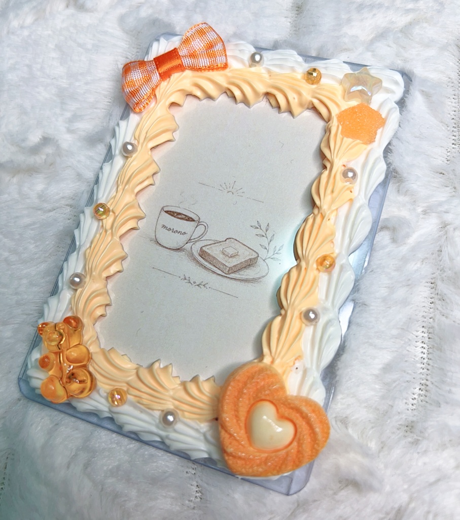 B8 ホイップデコ トレカケース パステルカラー ハート/リボン/お菓子