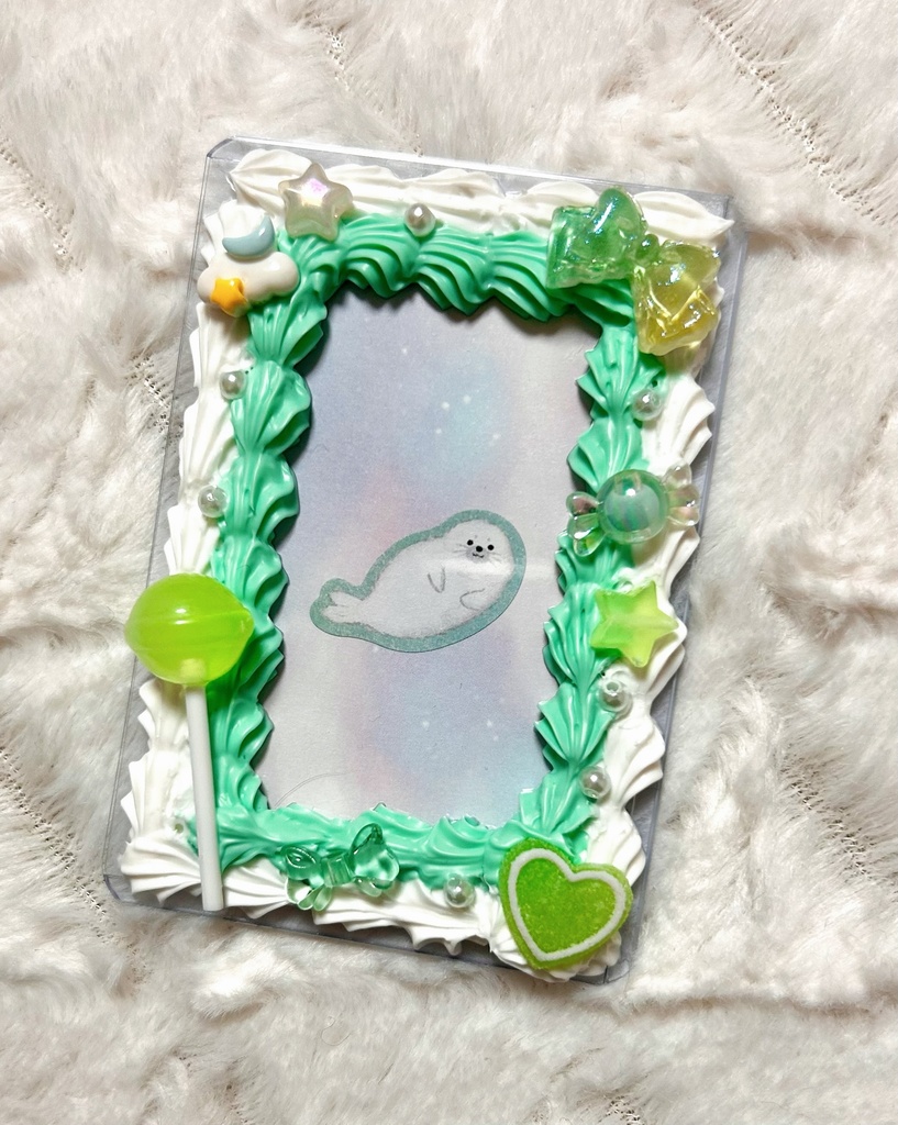B8 ホイップデコ トレカケース パステルカラー ハート/リボン/お菓子