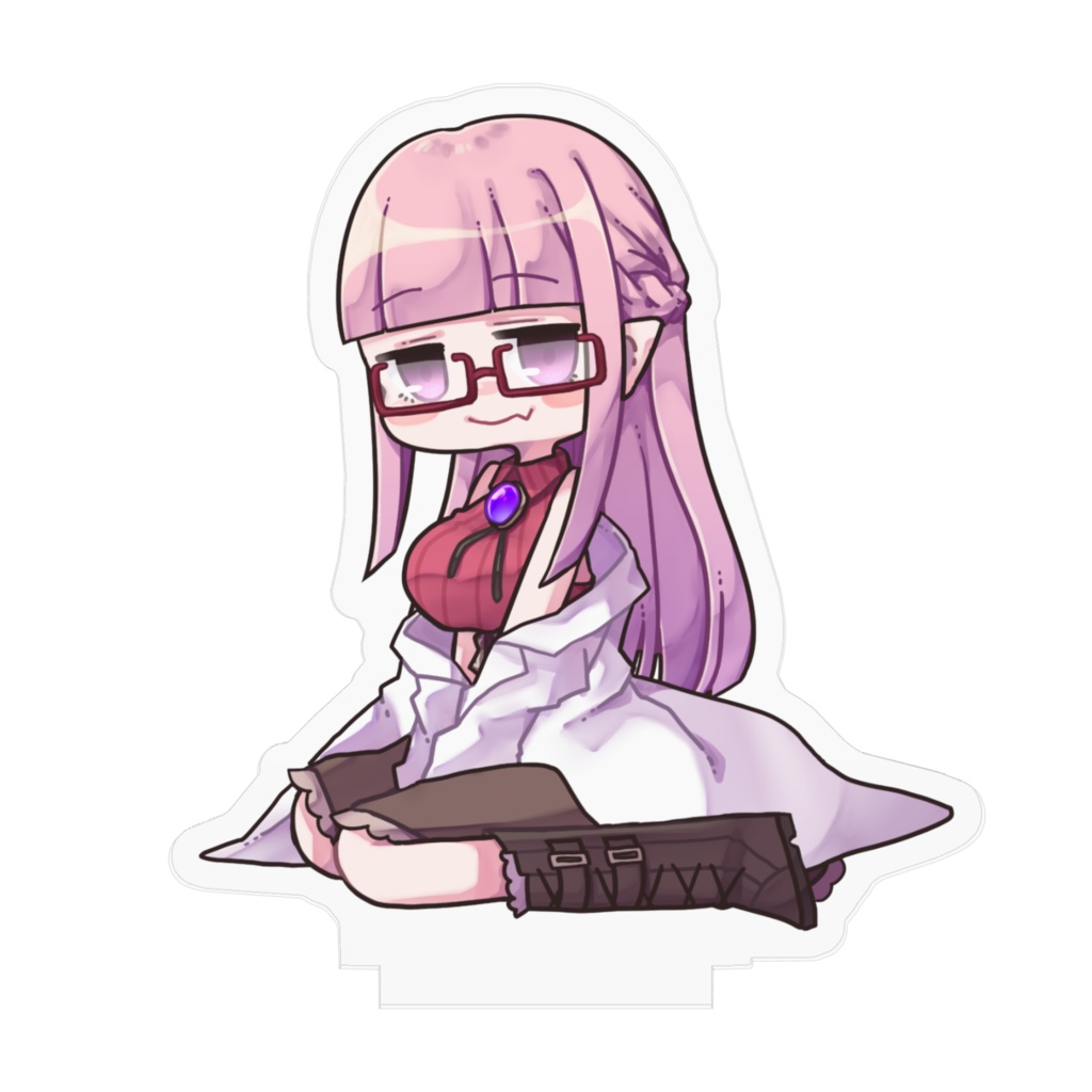 夜伽メルジュ『通常衣装-ノーマル&眼鏡白衣』アクリルスタンド