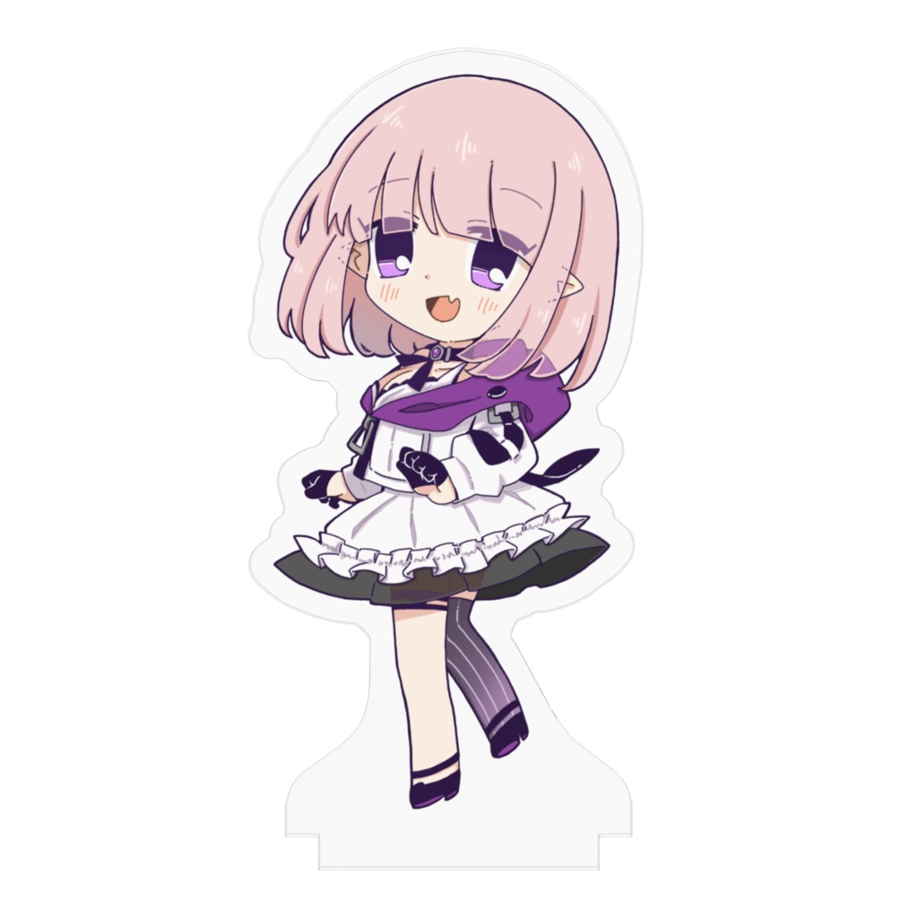 夜伽メルジュ4周年記念 『新衣装🐾ピンク髪・白銀髪(二種類)』アクリルスタンド