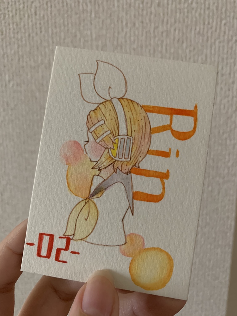 鏡音リン 水彩原画