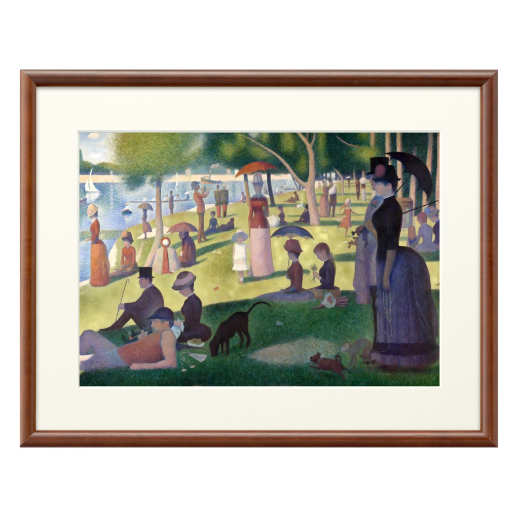 A Sunday Afternoon on the Island of La Grande Jatte by Georges Seurat – Pointillism Art Poster | Museum Art Print スーラ《グランド・ジャット島の日曜日の午後》ポスター｜点描画 名画アート・印象派インテリア