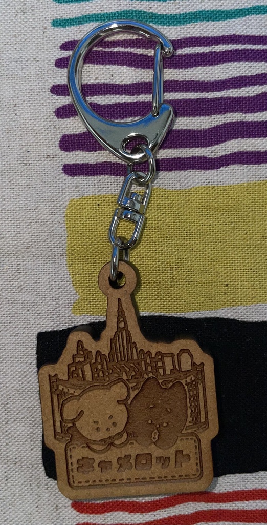 お土産風木製キーホルダー