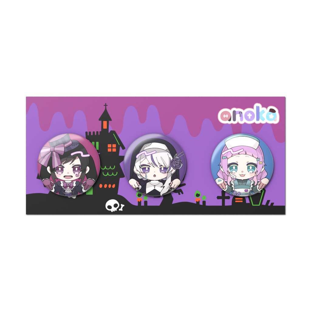 anoka/Halloween缶バッチ