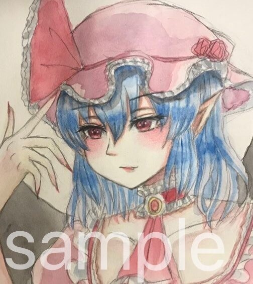 同人 手描きイラスト 東方project レミリア・スカーレット