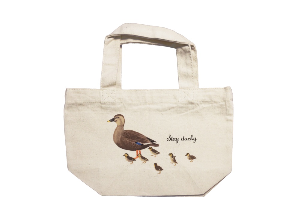 ミニトートバッグ-カモ親子