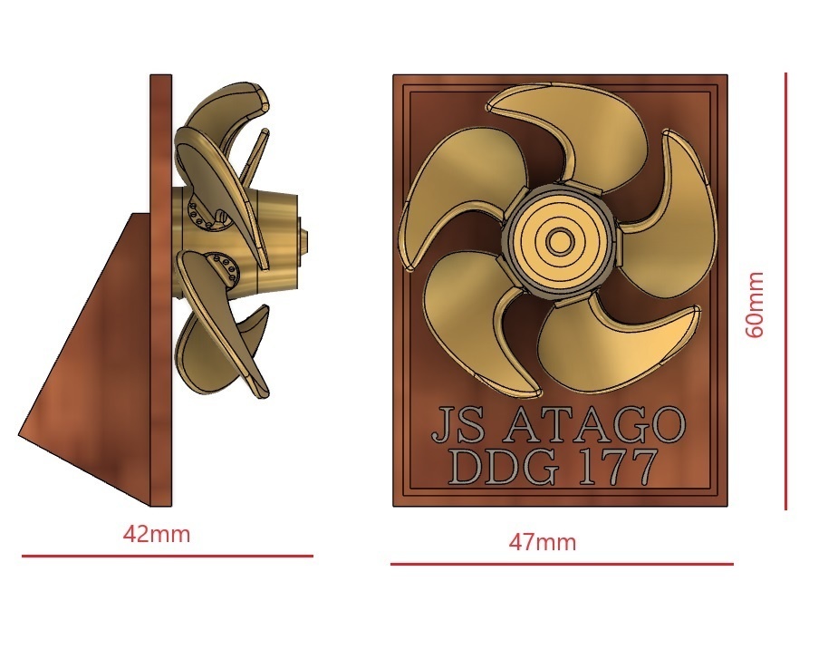 護衛艦あたご プロペラ置物【組立キット】