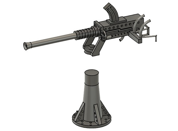 1/80 艦載 単装機関銃 【組立キット】