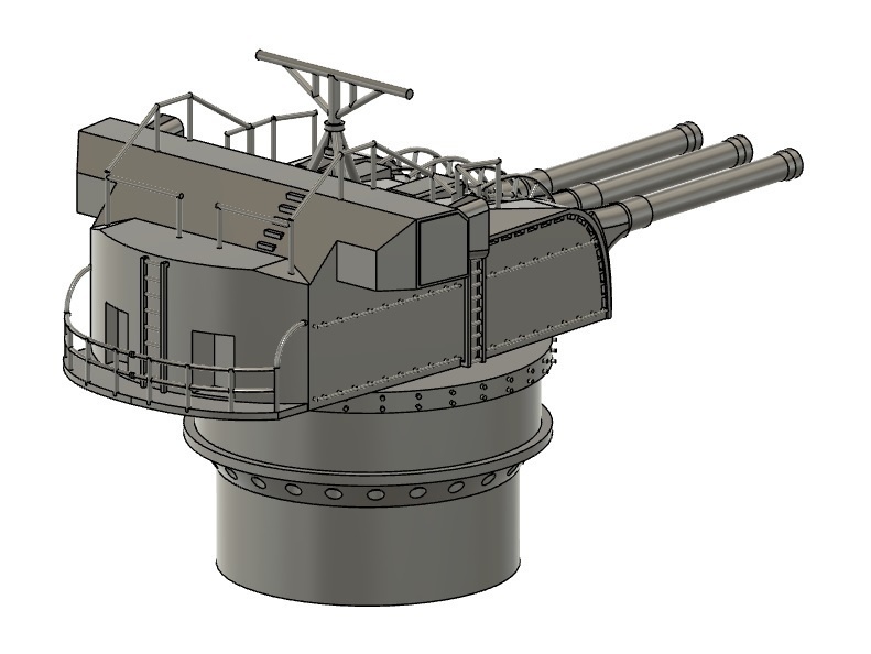 1/200 戦艦大和 副砲 15.5cm3連装砲【組立キット】
