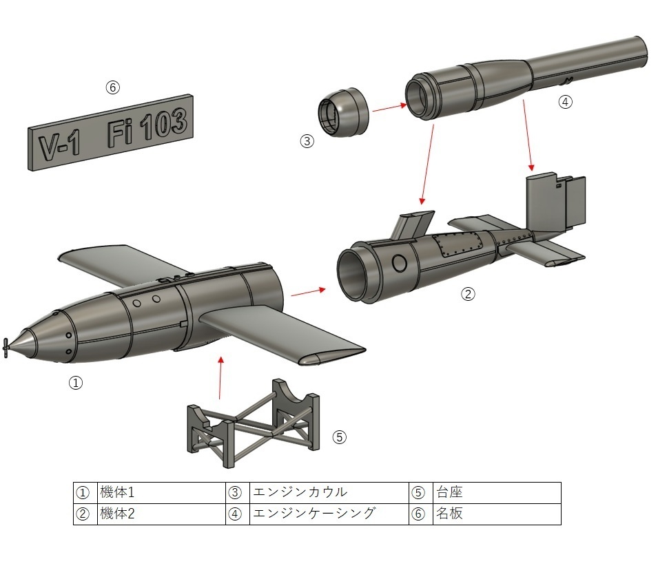 1/48 V1 Fi103 飛行爆弾 【組立キット】