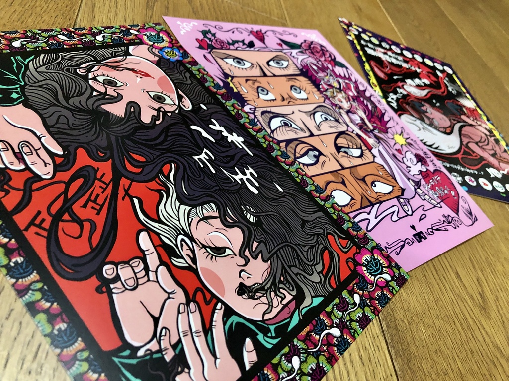 杜王町カード《山岸由花子と広瀬康一》