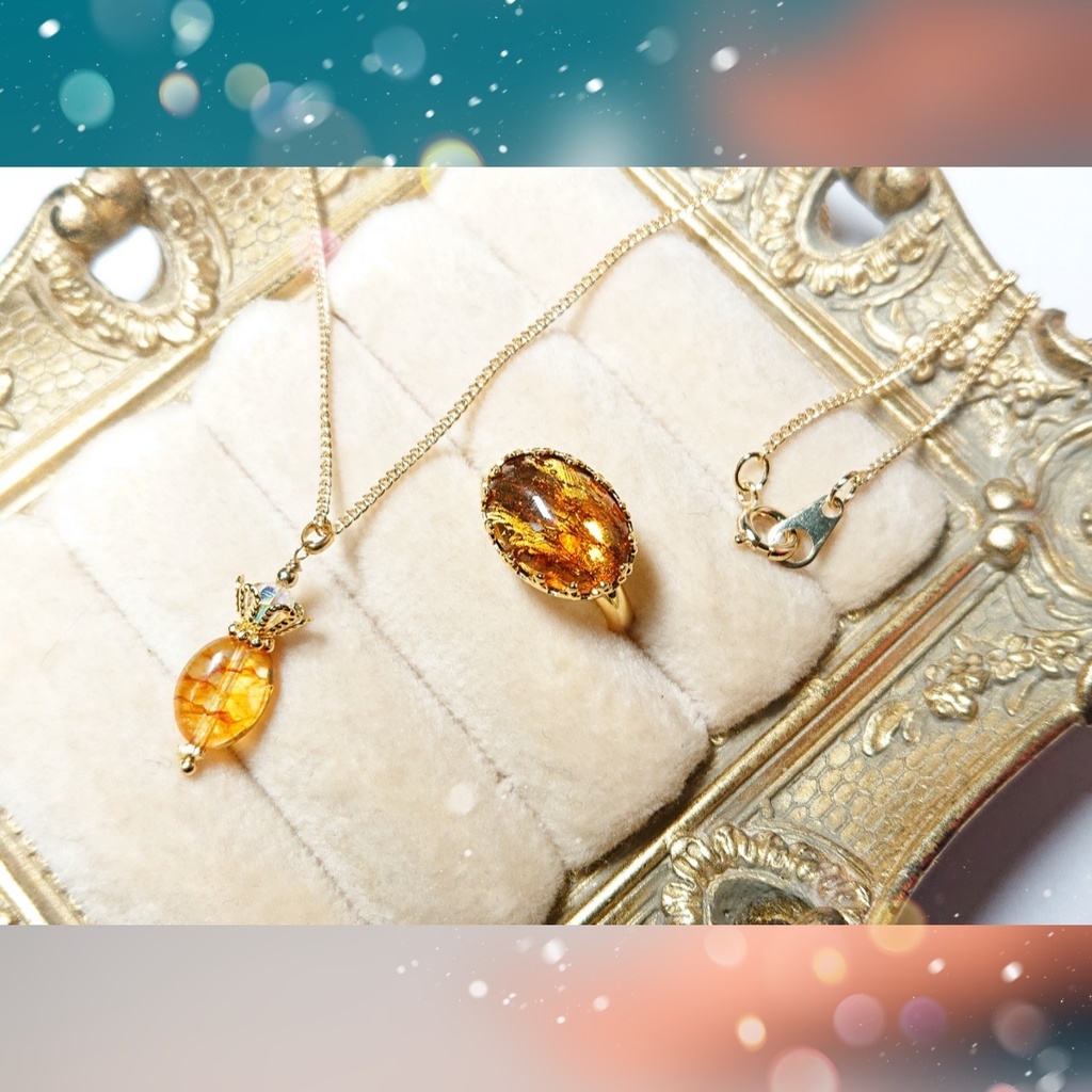 煉獄杏寿郎イメージ_リング&ネックレスセット