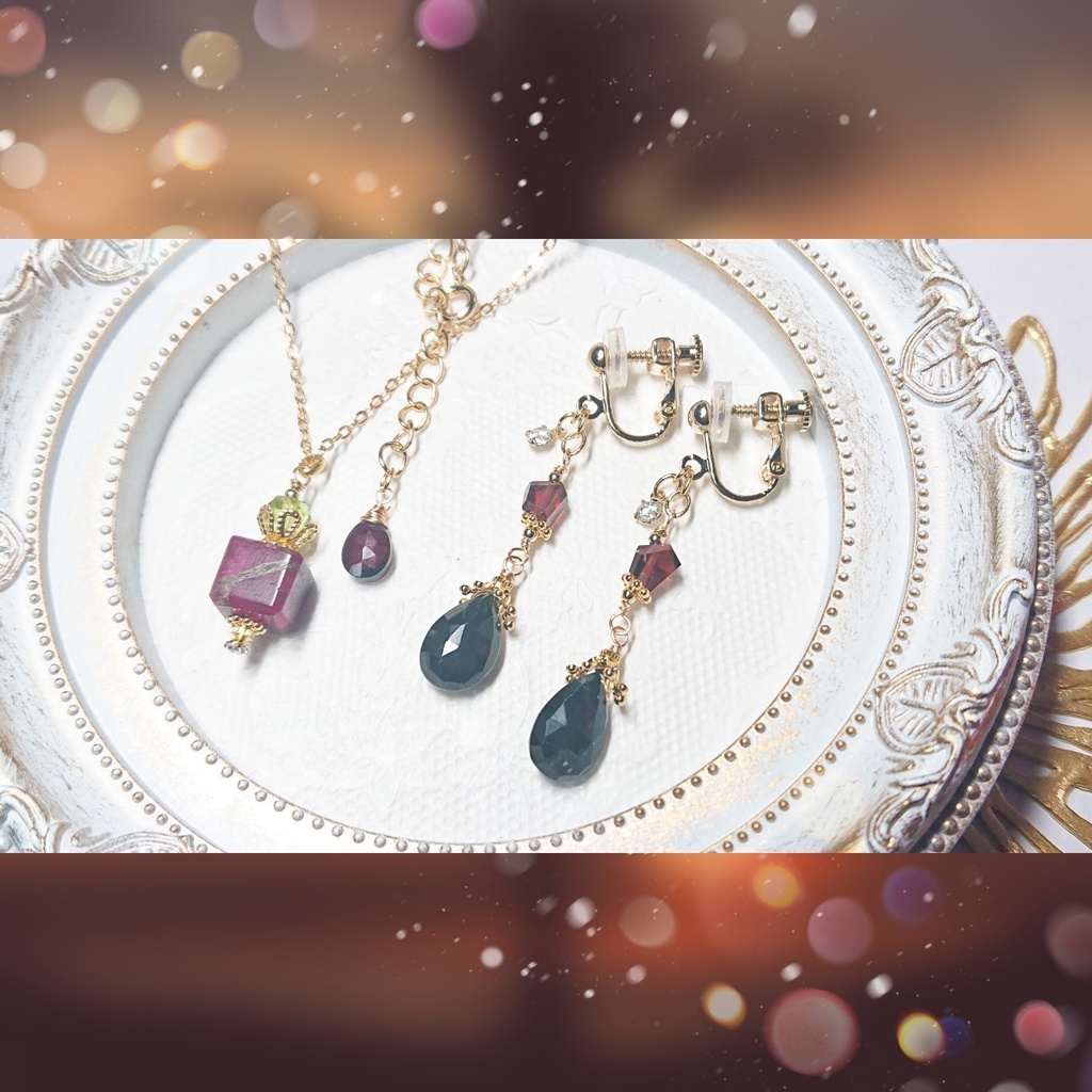 赤井秀一_イメージネックレス&イヤリング(ピアスへの変更可)