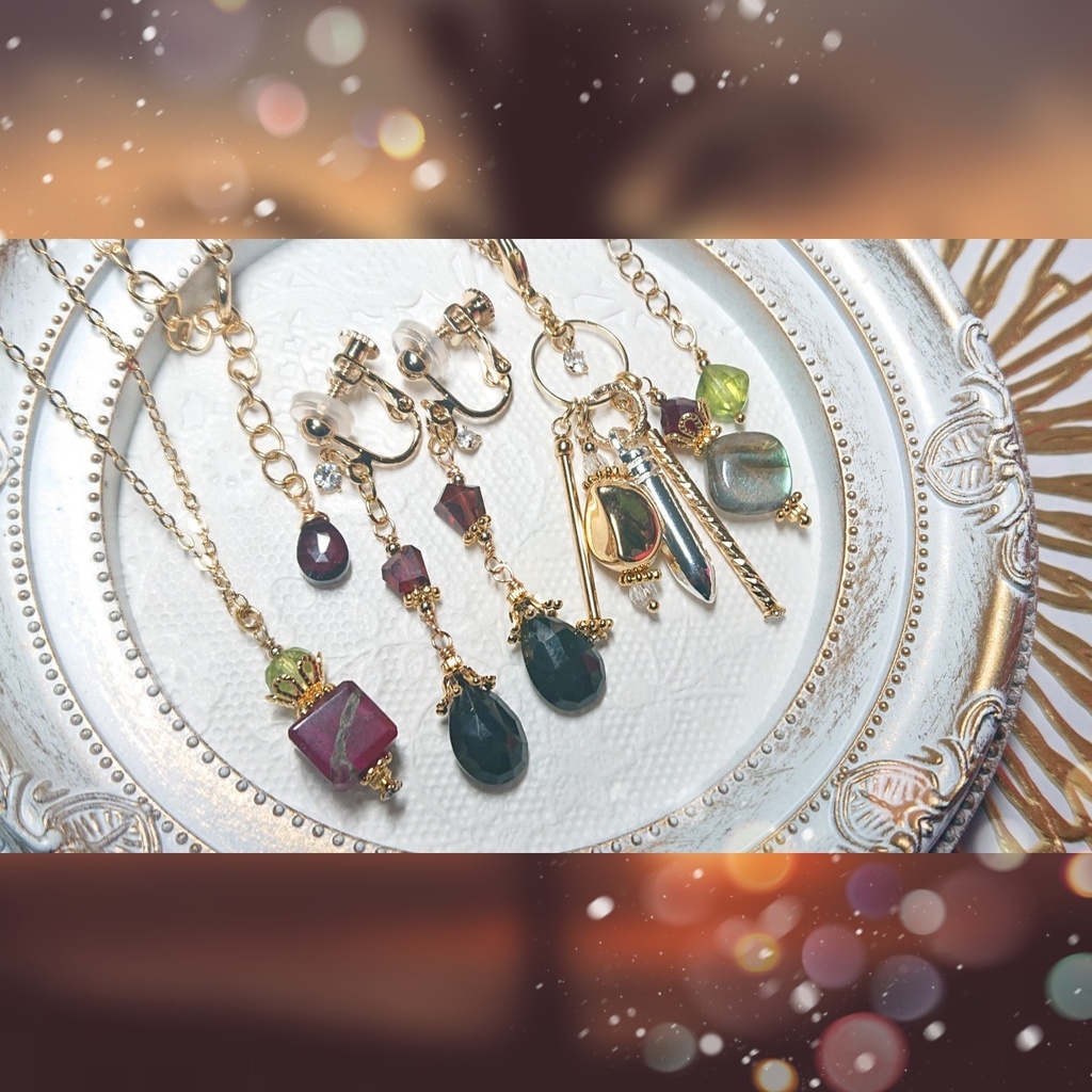 赤井秀一_イメージネックレス&イヤリング(ピアスへの変更可)