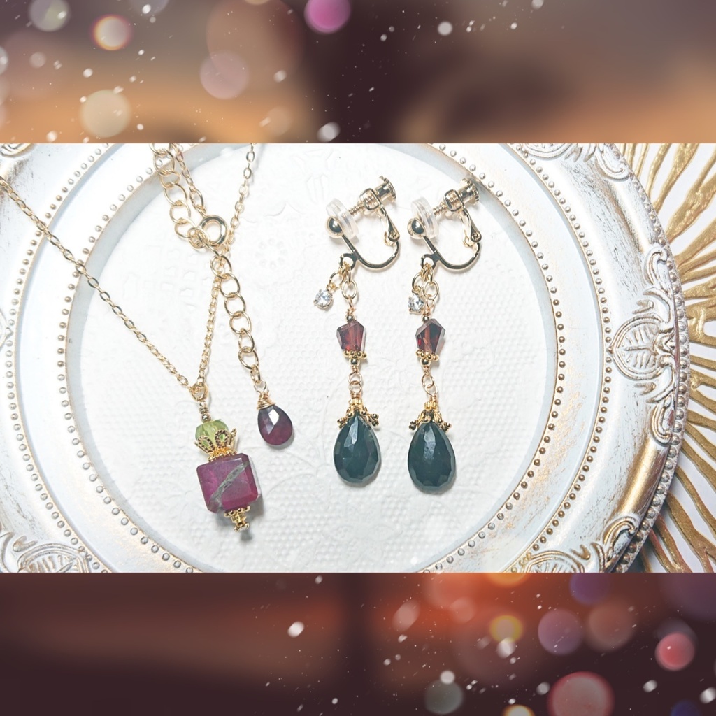 赤井秀一_イメージネックレス&イヤリング(ピアスへの変更可)