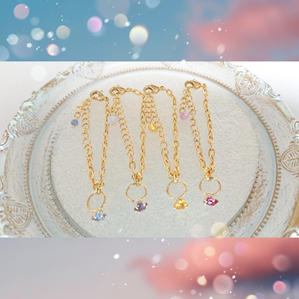 天然石リングネックレス(ぬいとお揃い用)