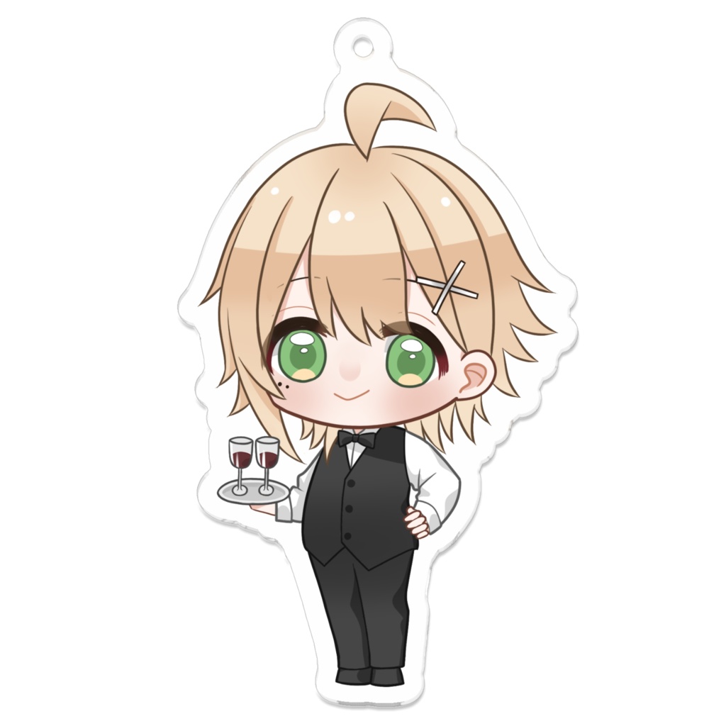 えふしかアクリルキーホルダー(ウェイターver.)