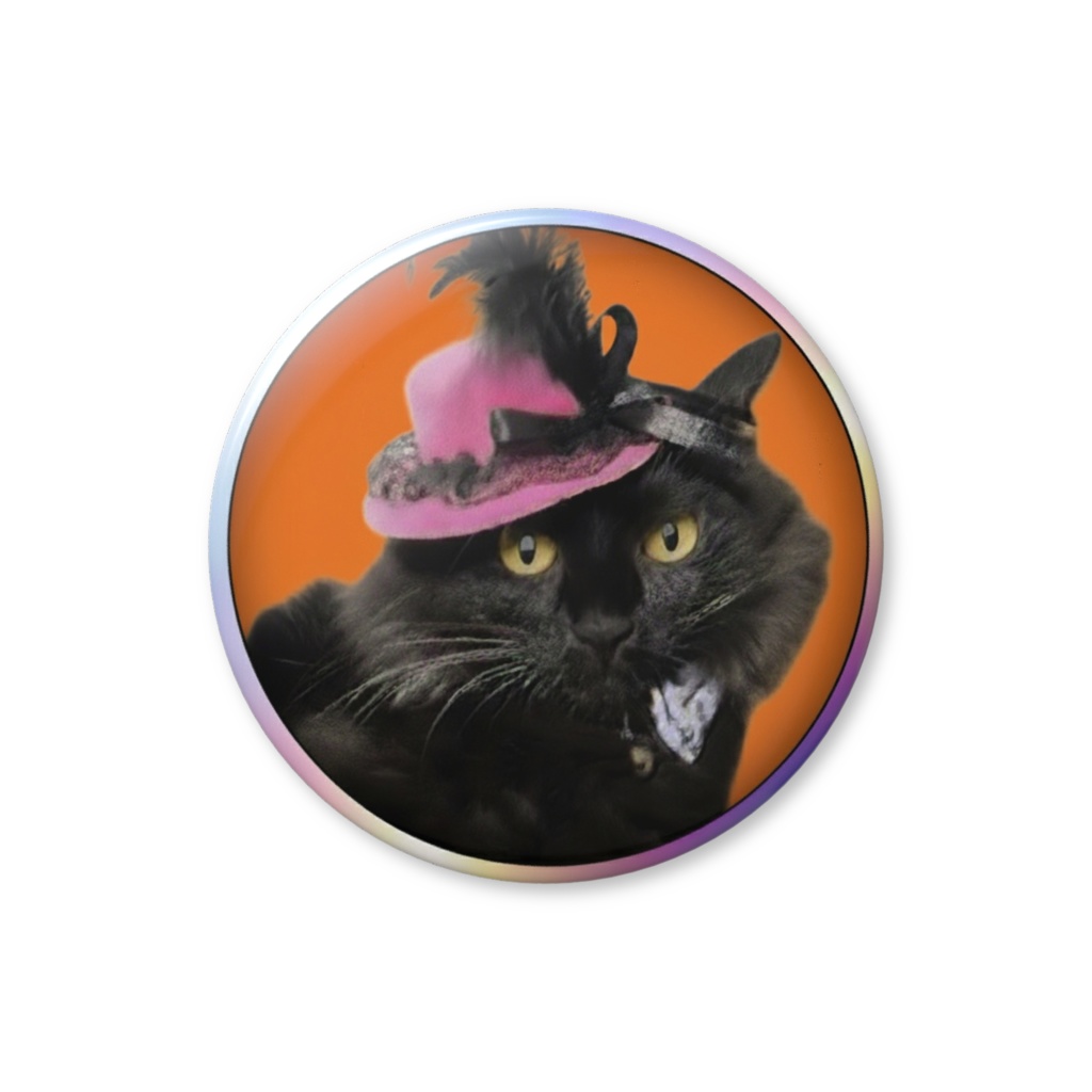 黒猫ジュジュ缶バッチ25mm