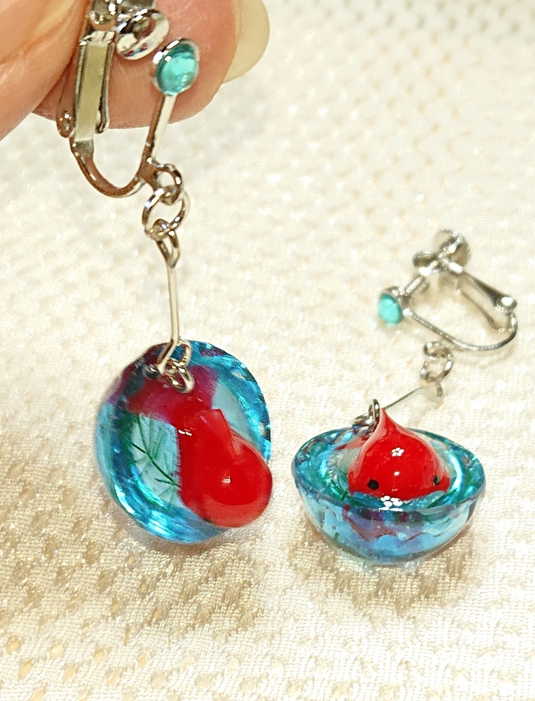 金魚のイヤリング