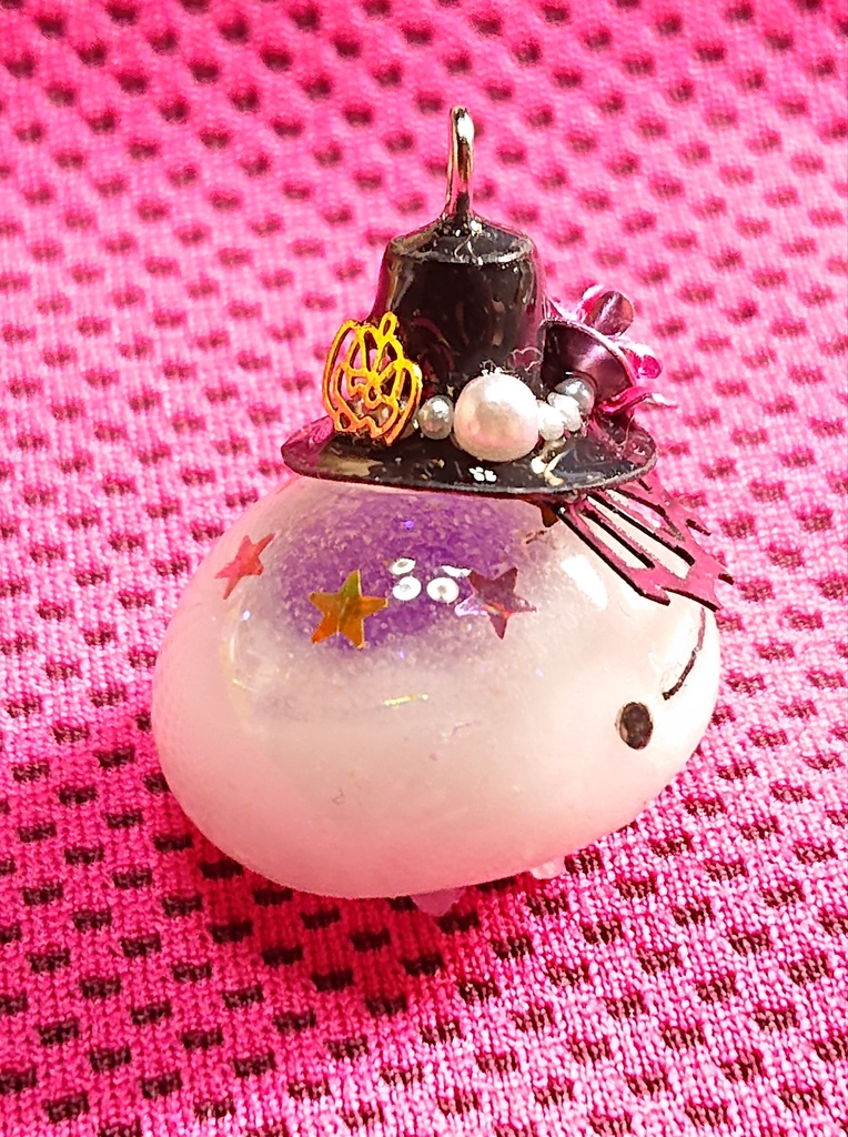 紫クラゲのハロウィン🎃ストラップ(ドレスハット)