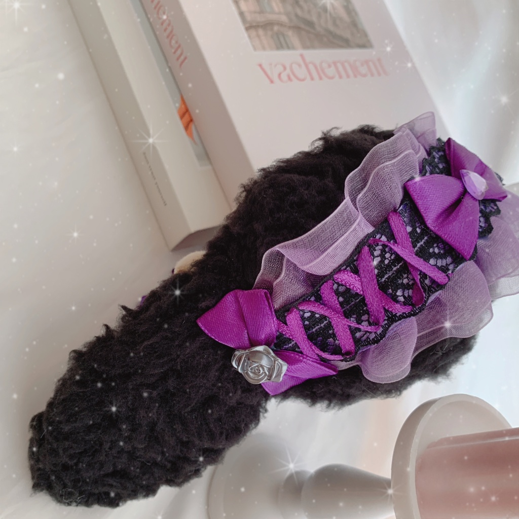 【即購入OK】即日発送♡!! ブラックバイオレットうさぎᕬᕬ ぬい服♡