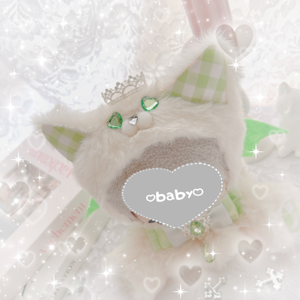 おすわりにゃんこデビルฅ ˆ •͈ ·̫ •͈ ˆฅ ぬい服♡