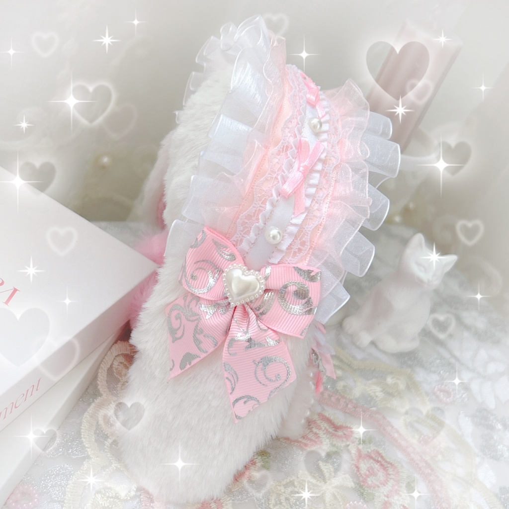 新作♡!! おすわり frill pink rabbit ♡⃛♡⃛