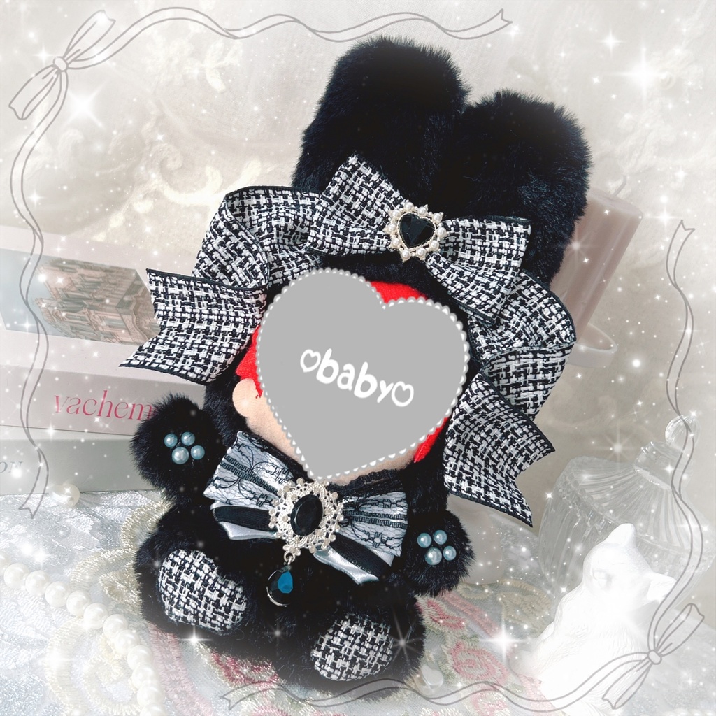 monotone tweed rabbitᕱ⑅ᕱ︎♡♥  ぬい服♡