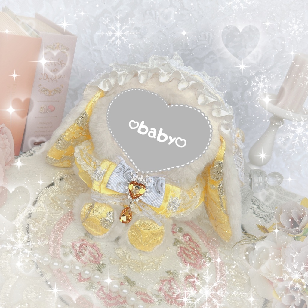 frill lace yellow rabbit 🐰💛 ぬい服♡