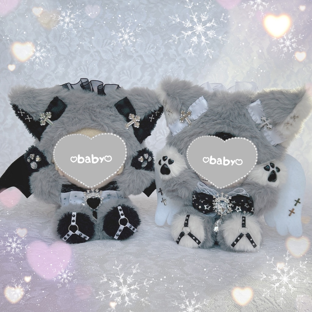 ハイタッチ 堕天使ウルフฅ^˶•̀д•́˶^ฅ ぬい服♡