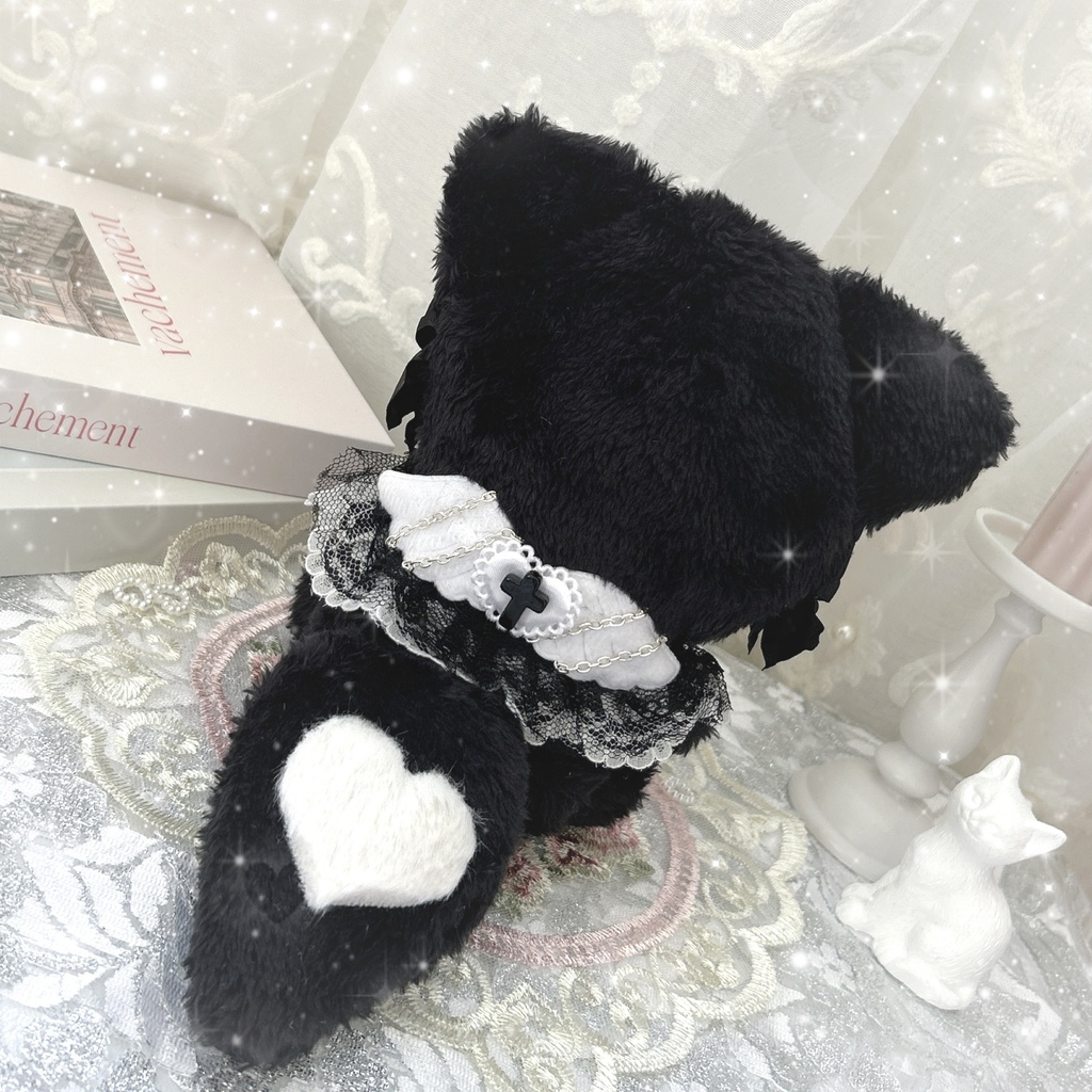 おすわり BLACK frill cat ♡⃛  ぬい服♡