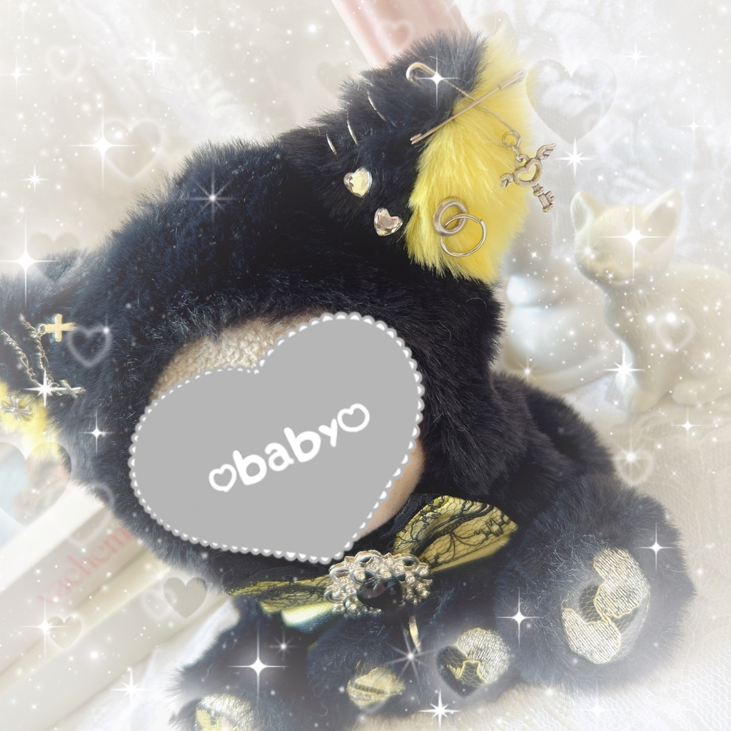 イナズマBLACK Wolfฅ^˶•̀д•́˶^ฅ ˚⋆⚡︎ . ぬい服♡