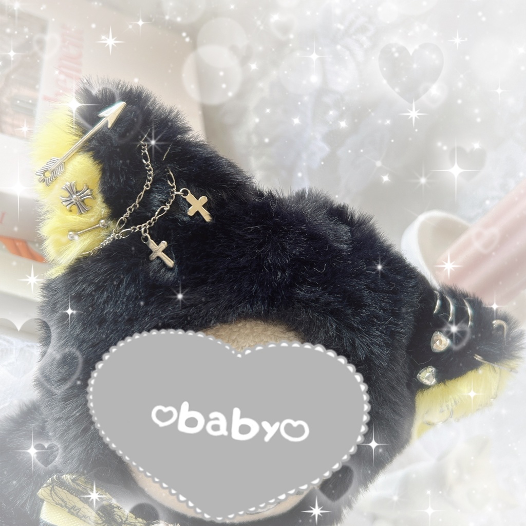 イナズマBLACK Wolfฅ^˶•̀д•́˶^ฅ ˚⋆⚡︎ . ぬい服♡