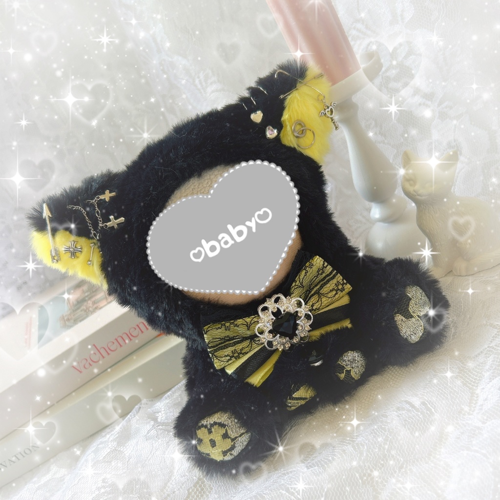 イナズマBLACK Wolfฅ^˶•̀д•́˶^ฅ ˚⋆⚡︎ . ぬい服♡