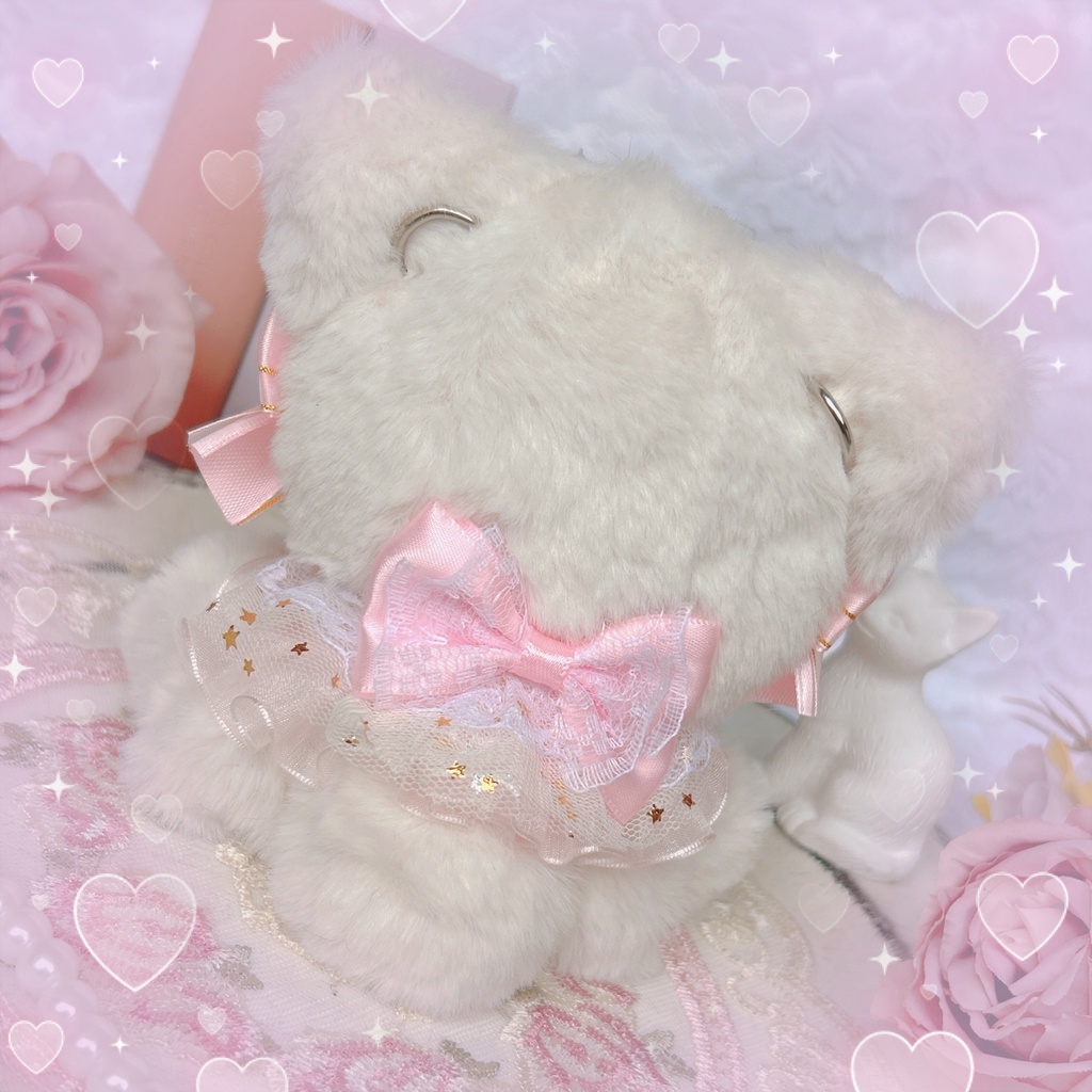 おすわりlovely pink にゃんこฅ^˶•̀д•́˶^ฅ ぬい服♥⟡.⋆